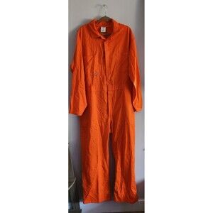 Guard-Line Cotton Flame-Resistant Coverall Orange Size XL Style RORFS640
